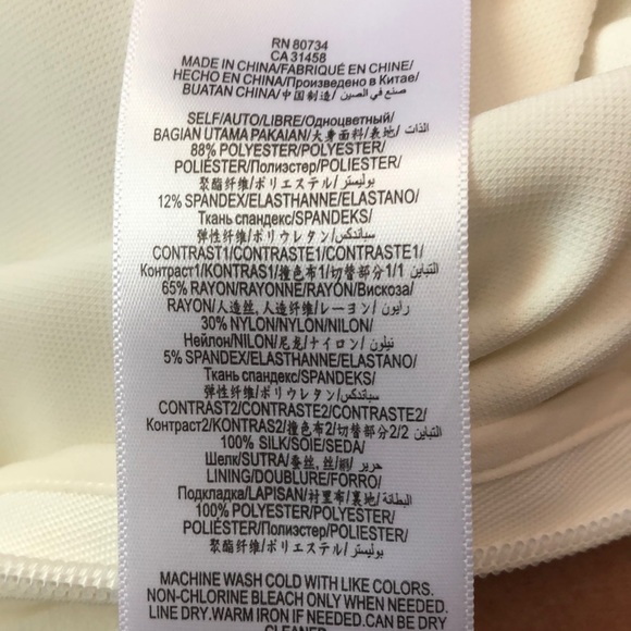 BcbgMaxazria white sheer shorts dress Sz 10 - Picture 6 of 8